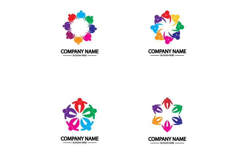Team group frient community logo v34 Logo Template
