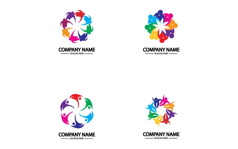 Team group frient community logo v35 Logo Template