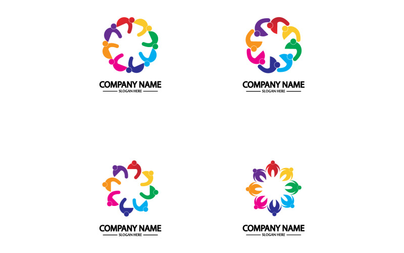 Team group frient community logo v36 Logo Template