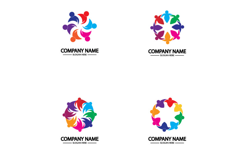 Team group frient community logo v37 Logo Template