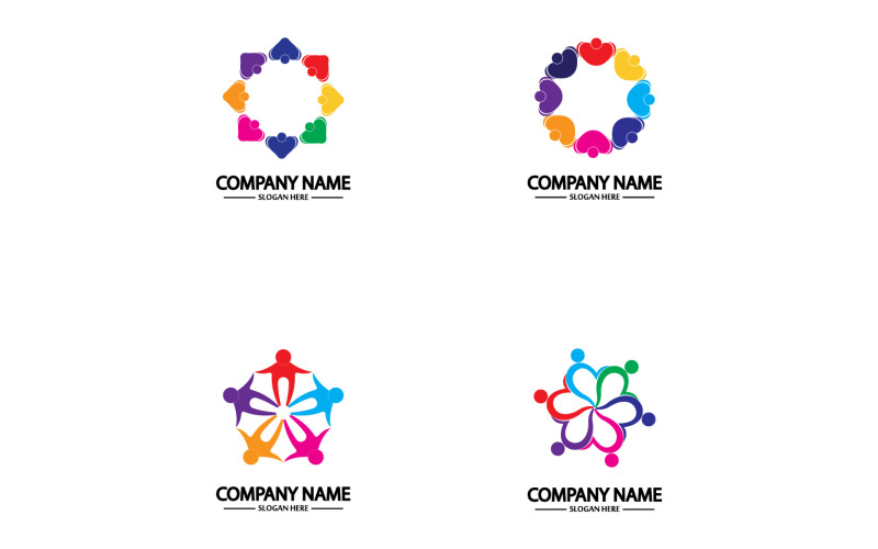Team group frient community logo v39 Logo Template