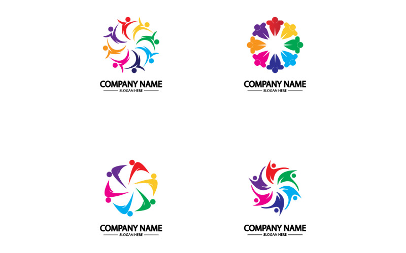 Team group frient community logo v41 Logo Template