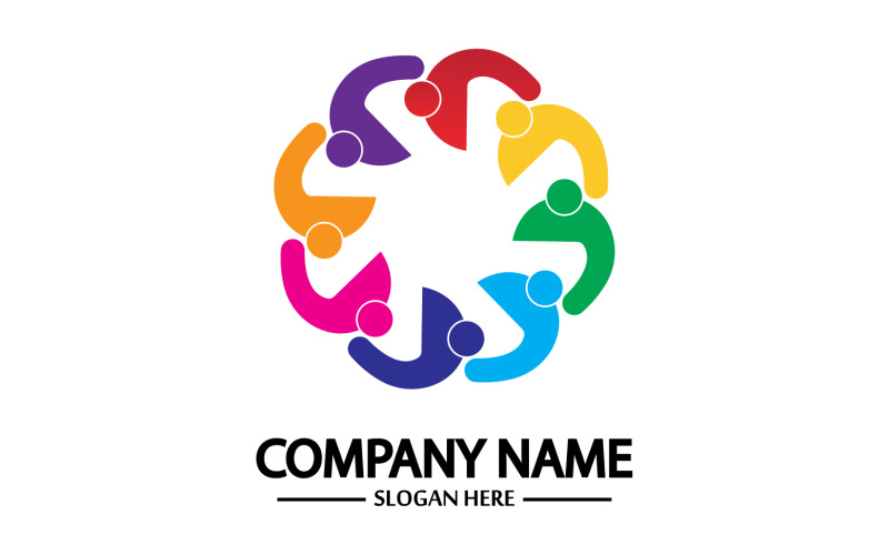 Team group frient community logo v6 Logo Template