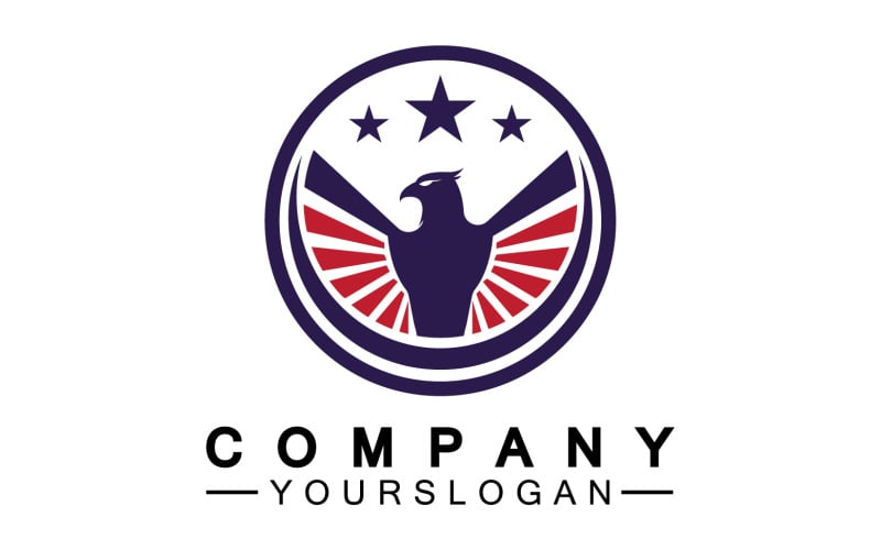 Eagle head bird falcon logo vector v14 Logo Template