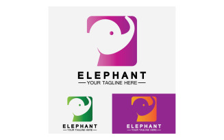 Elephant animals logo vector v10