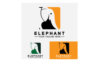 Elephant animals logo vector v14