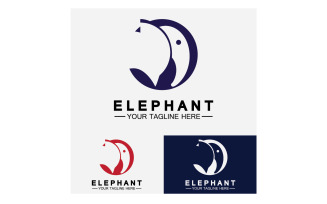 Elephant animals logo vector v1