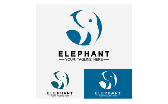 Elephant animals logo vector v2