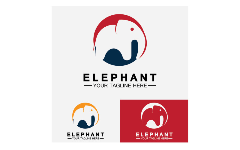 Elephant animals logo vector v6 Logo Template