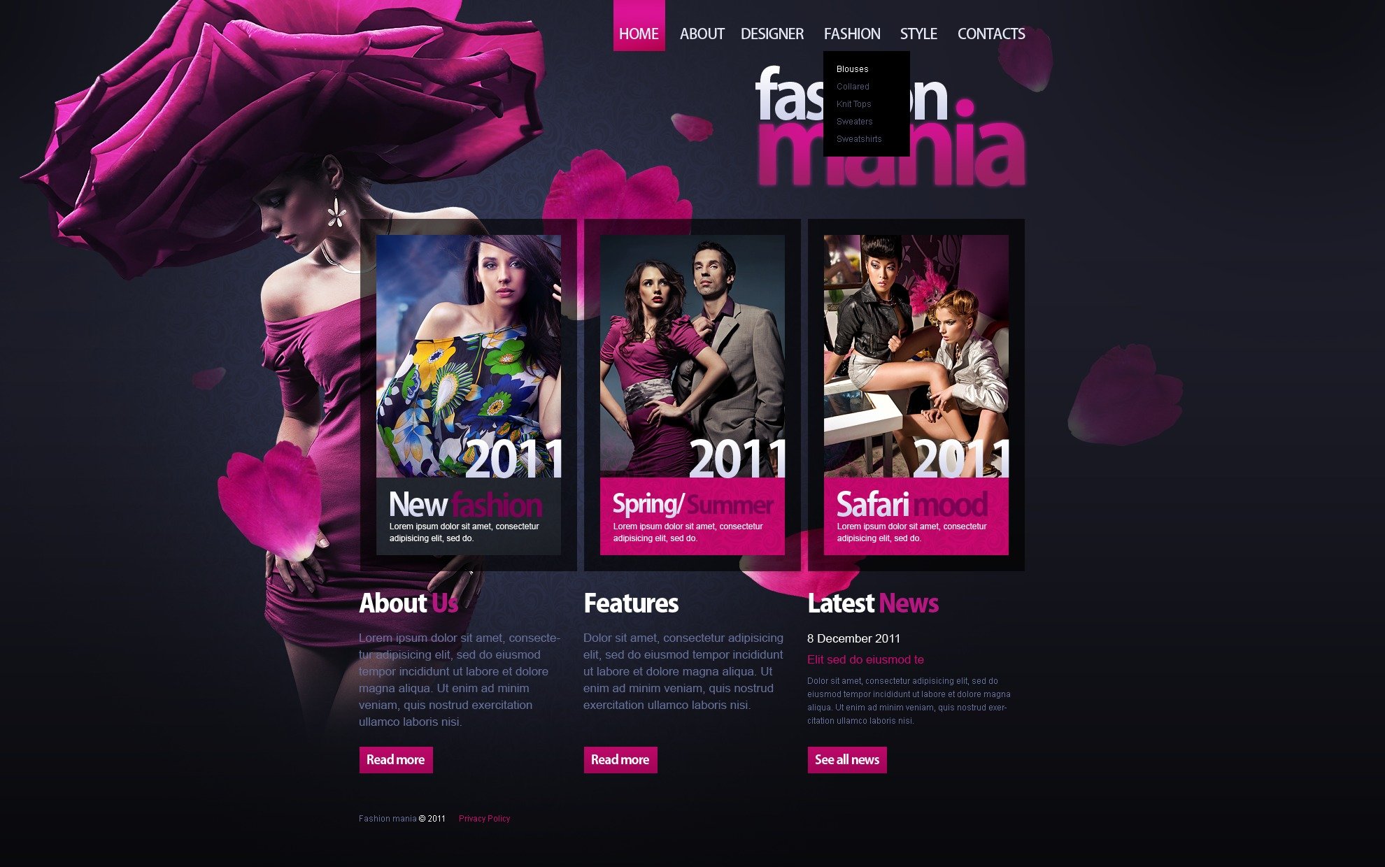 Fashion Website Template #35620