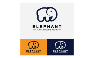Elephant animals logo vector v39