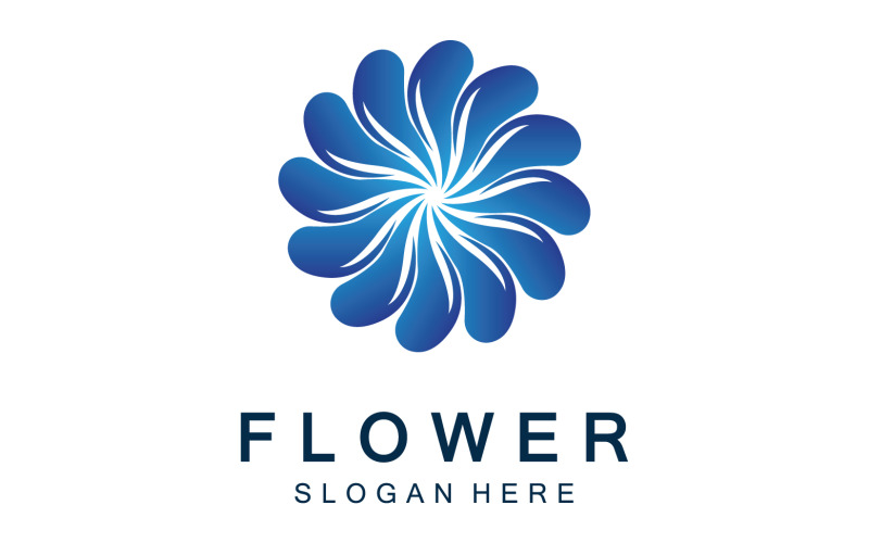 Flower icon logo vector template v10 Logo Template