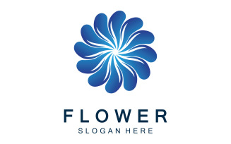 Flower icon logo vector template v10