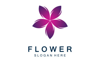 Flower icon logo vector template v11