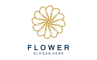 Flower icon logo vector template v12