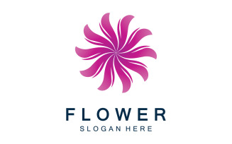 Flower icon logo vector template v13