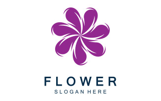 Flower icon logo vector template v16
