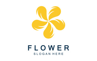 Flower icon logo vector template v2