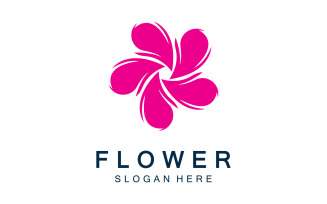 Flower icon logo vector template v6
