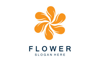 Flower icon logo vector template v7