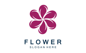 Flower icon logo vector template v8