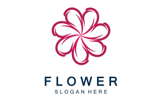 Flower icon logo vector template v9