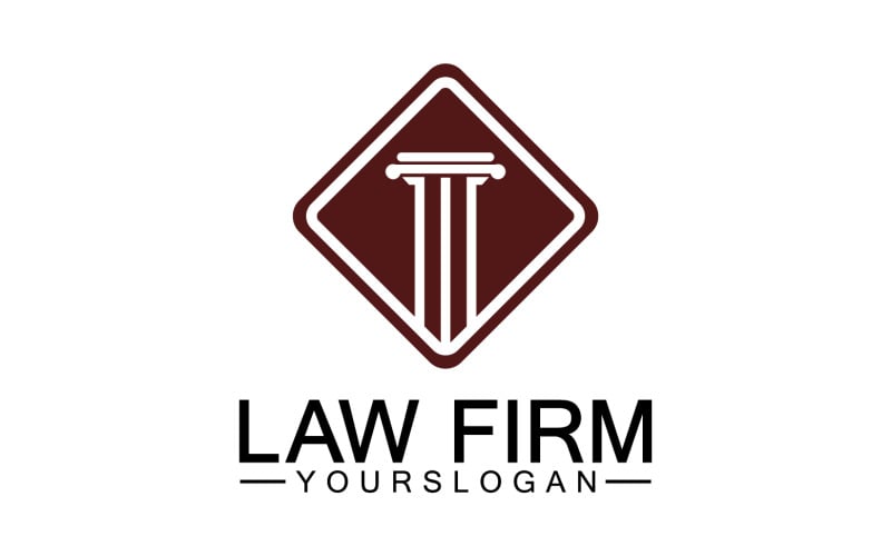 Law firm template icon logo vector v11 Logo Template
