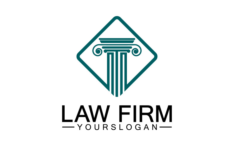 Law firm template icon logo vector v12 Logo Template