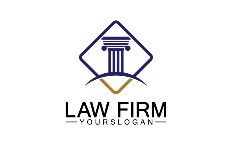 Law firm template icon logo vector v14 Logo Template