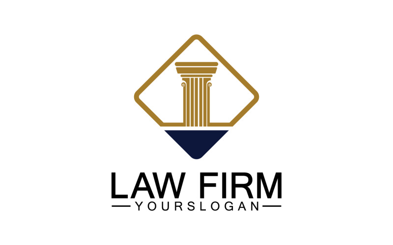 Law firm template icon logo vector v15 Logo Template