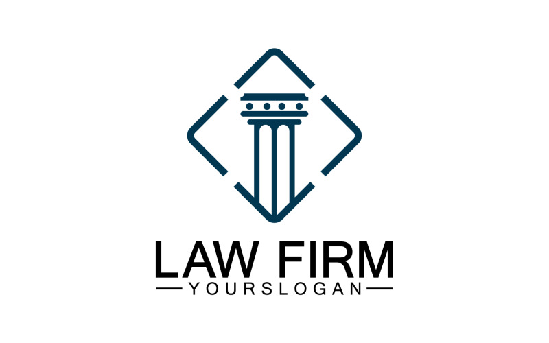 Law firm template icon logo vector v16 Logo Template