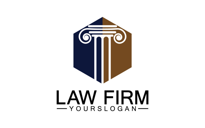 Law firm template icon logo vector v17 Logo Template