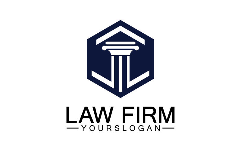 Law firm template icon logo vector v20 Logo Template