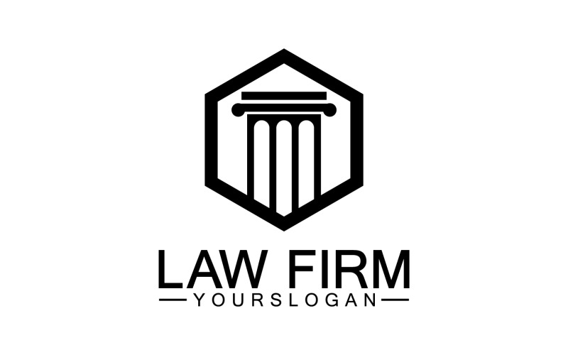 Law firm template icon logo vector v23 Logo Template