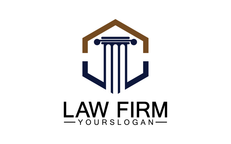 Law firm template icon logo vector v24 Logo Template