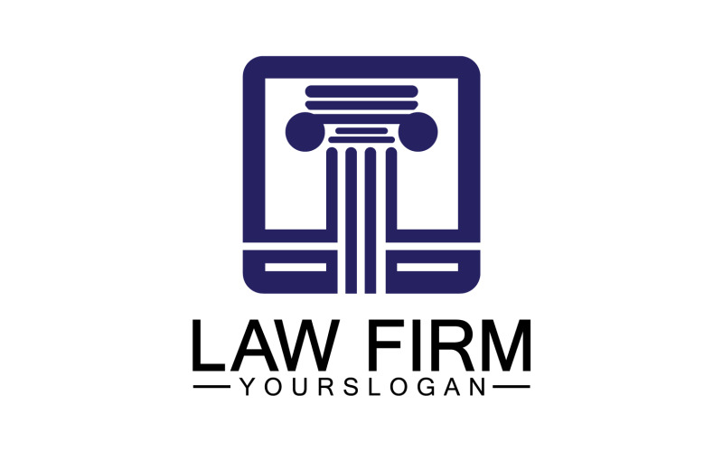 Law firm template icon logo vector v25 Logo Template