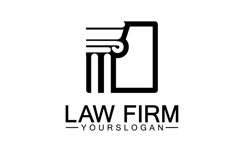Law firm template icon logo vector v30 Logo Template