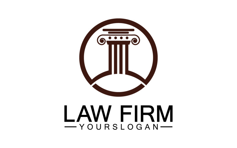 Law firm template icon logo vector v36 Logo Template