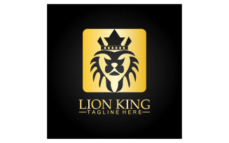 Lion shiel logo vector template v2