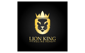 Lion shiel logo vector template v5