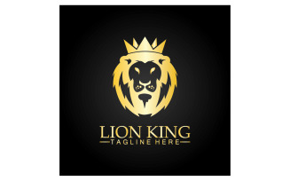 Lion shiel logo vector template v6