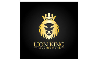 Lion shiel logo vector template v7