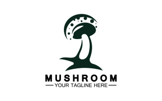 Mushroom icon logo vector template v11