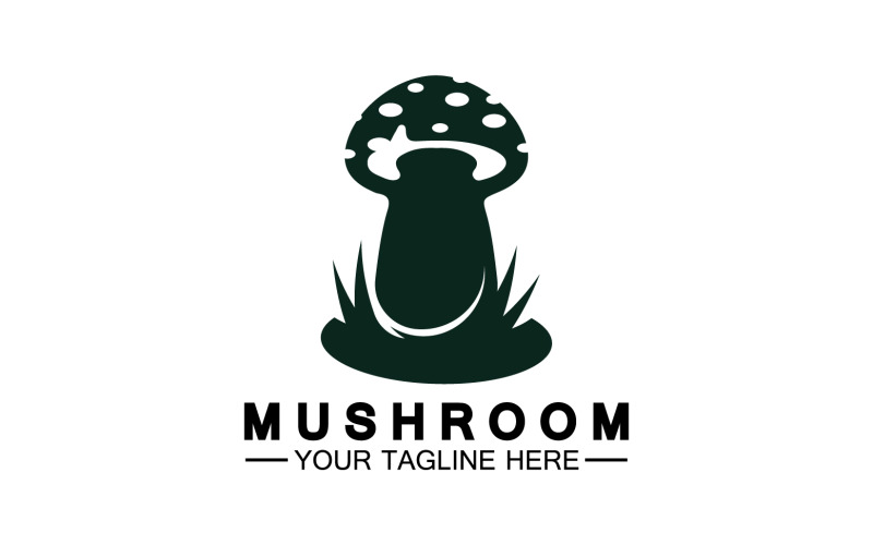 Mushroom icon logo vector template v12 Logo Template