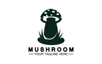 Mushroom icon logo vector template v12