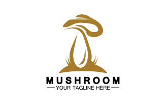 Mushroom icon logo vector template v13