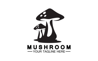 Mushroom icon logo vector template v14
