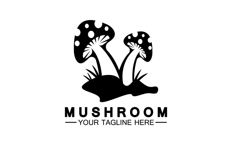 Mushroom icon logo vector template v15 Logo Template