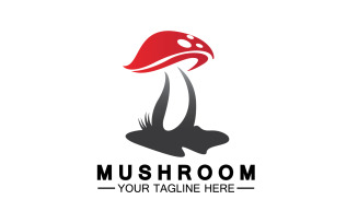 Mushroom icon logo vector template v16