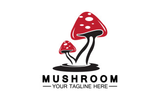 Mushroom icon logo vector template v18